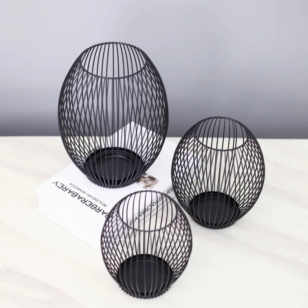 GlowIron Eleganter Eisen-Kerzenhalter | Moderner Kerzenständer | Dekoration für Zuhause