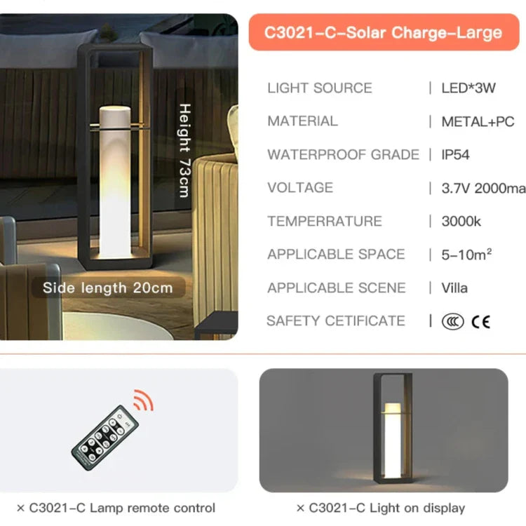 EcoLuma Wegbeleuchtung | Solar- und LED-Gartenlampe | Nachhaltige Außenbeleuchtung | Wetterfest