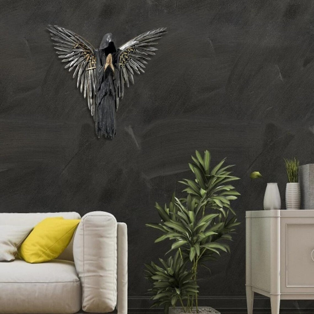 BattleShade Krieger Skulptur aus Harz | Wanddeko & Halloween-Dekoration | Ornamente für Wohnzimmer & Heimdekoration