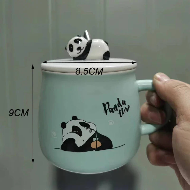 CupBuddy Niedliche Cartoon-Keramiktasse | Kaffeetasse & Milchteebecher | Frühstückstasse als Geschenkidee & Trinkgeschirr