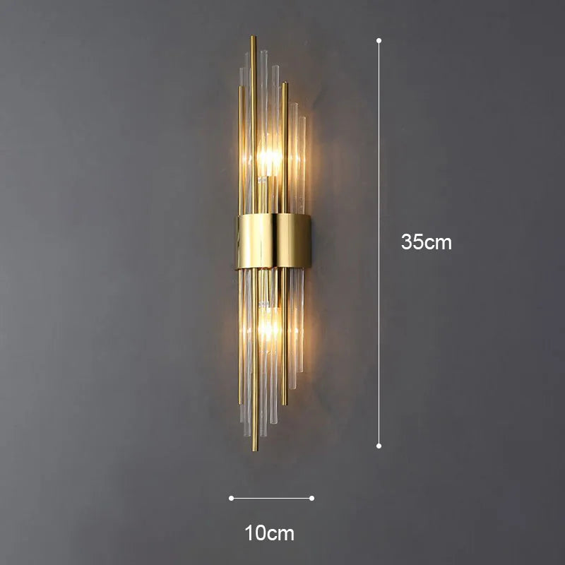 GoldenLuxe Elegante LED-Wandleuchte | Luxuriöses Design in Gold | Stilvolle Wandbeleuchtung