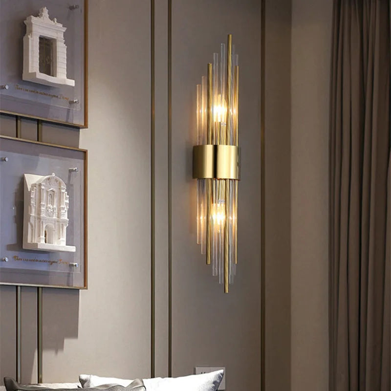 GoldenLuxe Elegante LED-Wandleuchte | Luxuriöses Design in Gold | Stilvolle Wandbeleuchtung