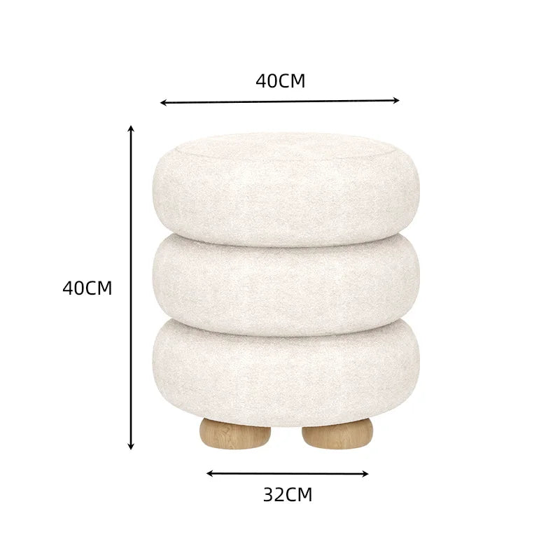 VeluMacaron Ottomane | Eleganter Sitzhocker | Polstermöbel im Modernen Design | Komfort & Stil