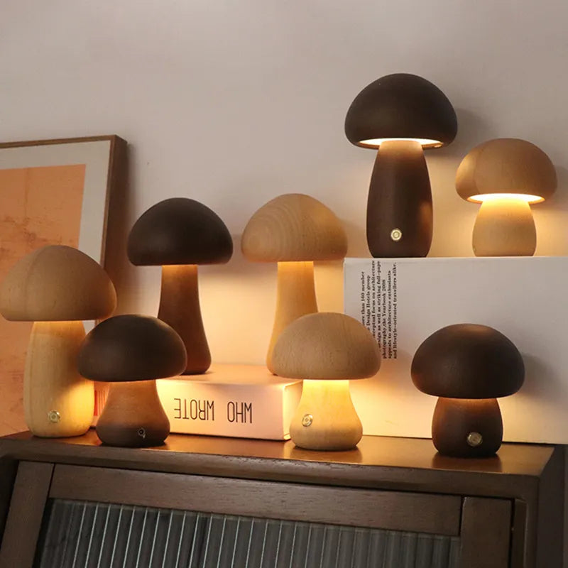 GlowMushroom Touch Lampe | Zauberhaftes Pilzdesign | Sanftes Licht | Moderne LED Tischlampe