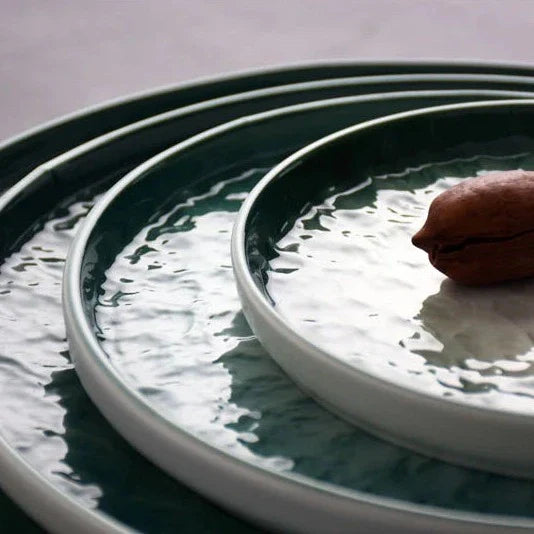 EmeraldGlow Gradient Design Teller | Hochwertige Essteller | Modernes Farbverlauf-Design