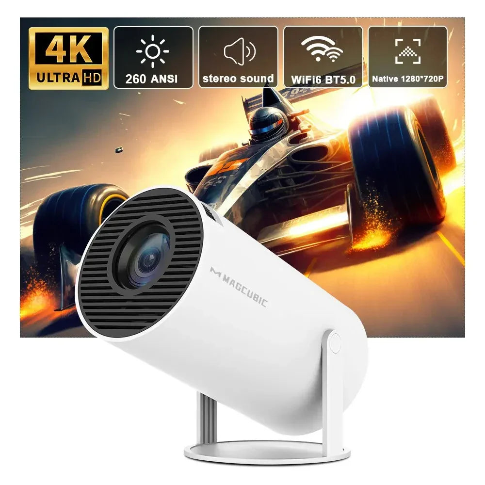 Vision4K Android Projektor Pro | 4K UHD Beamer | WLAN & Bluetooth | Heimkino & Streaming