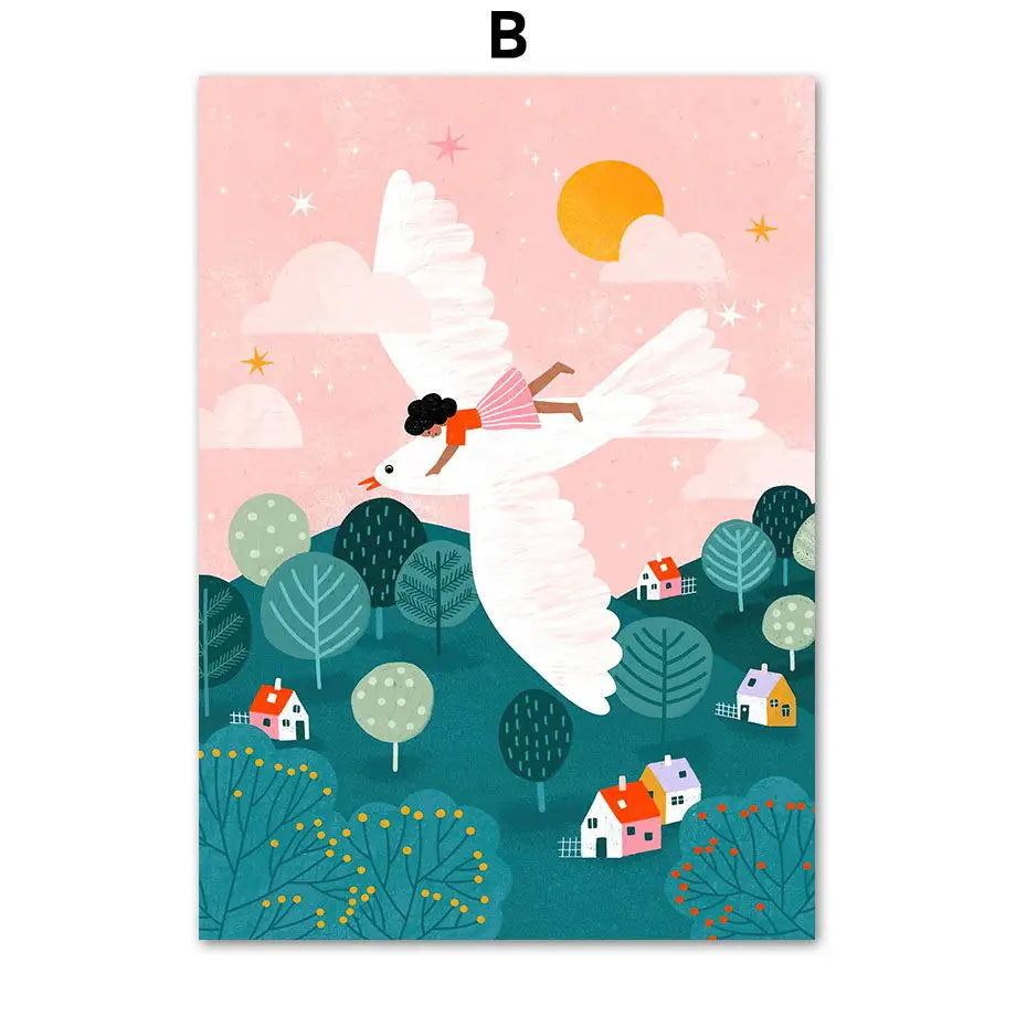 ArtWave Nordische Tierkunst-Leinwand | Wal Delfin Leopard | Poster und Drucke | Wohnzimmer Wanddeko