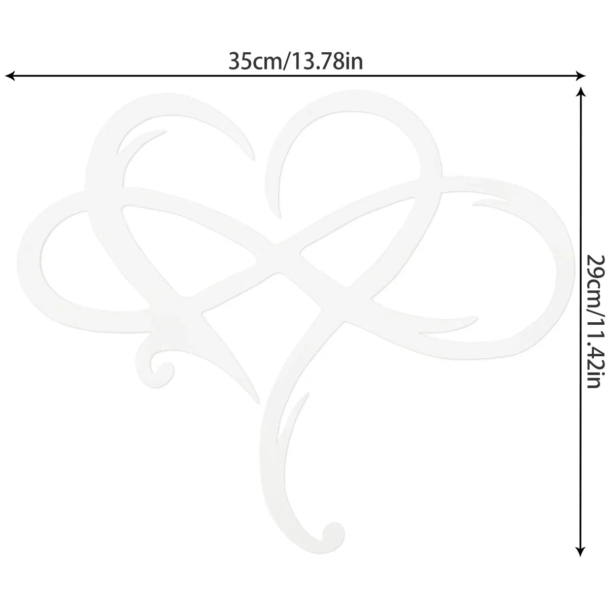EternaWall Metall Wanddeko | Ewiges Herz | Einzigartiges Design | Raumdekoration | Eisen Wandkunst