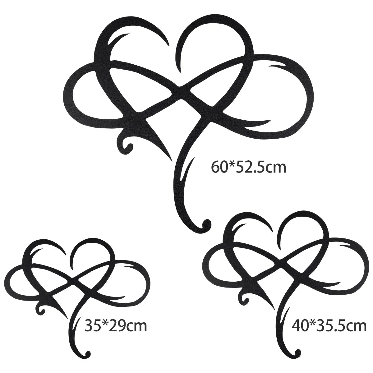 EternaWall Metall Wanddeko | Ewiges Herz | Einzigartiges Design | Raumdekoration | Eisen Wandkunst