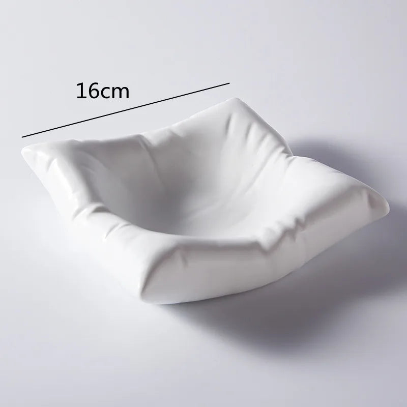 HavenBowl Kreative Keramik-Schale | Imitation Pillow Design | Elegantes Tischgeschirr