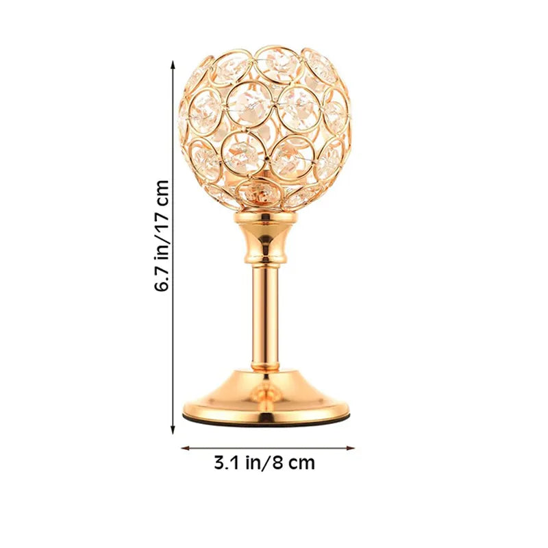 Aurealis Elegance Gold Kerzenhalter | Schmiedeeisen | Hochzeit & Dekoration | Luxuriöse Deko für Zuhause