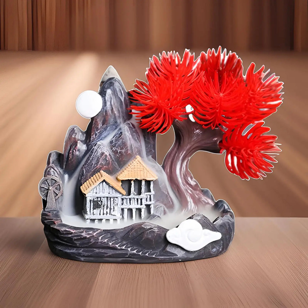 MystiCascade Rückfluss Räucherstäbchenhalter | Wasserfall Räuchergefäß | Deko für Yoga, Meditation & Steingarten