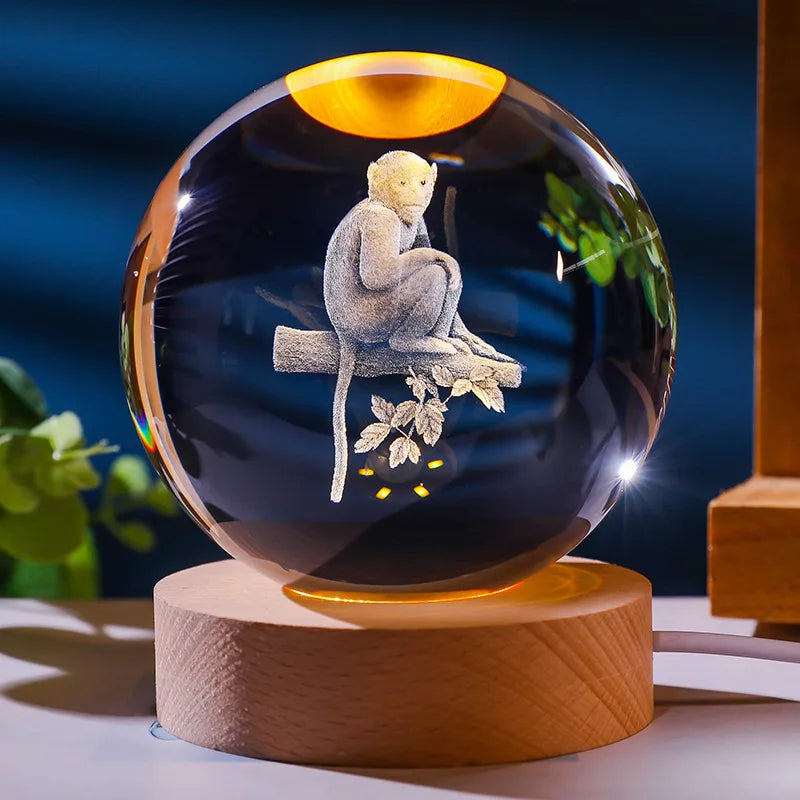 AstroLumea Zodiac Crystal Sphere | LED Nachtlicht | Deko & Feng Shui Inspiration