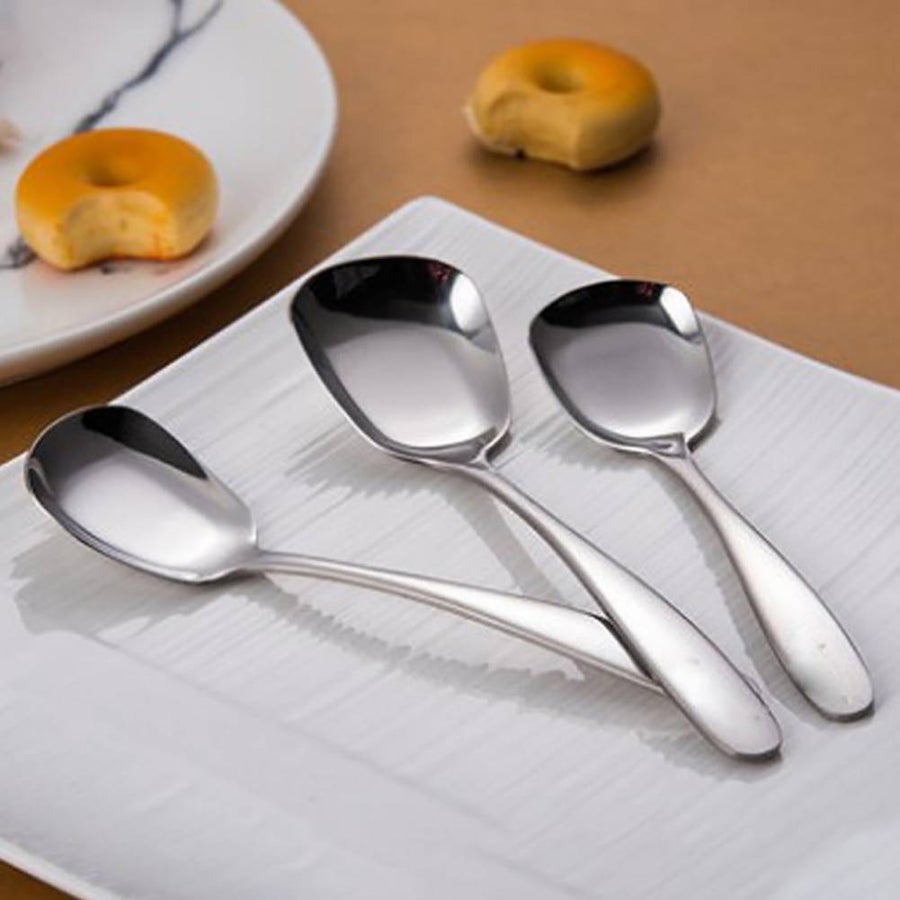 ChefCraft Servierlöffel-Set | 6-teilig | Edelstahl | Stilvolles Design für Küche & Tisch