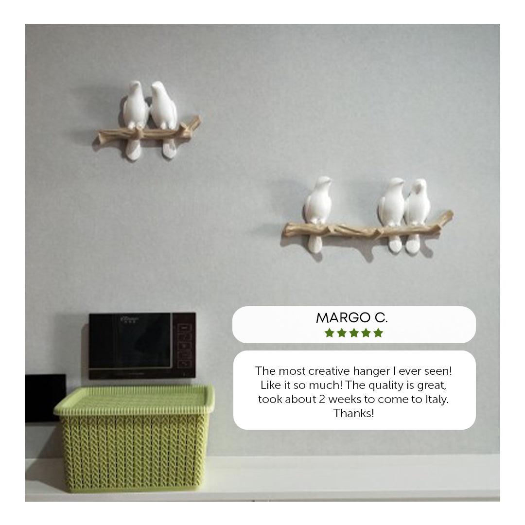 BirdSong – Melodische Vogel Wandhaken | Platzsparend | Dekorative Aufbewahrung | Wanddeko