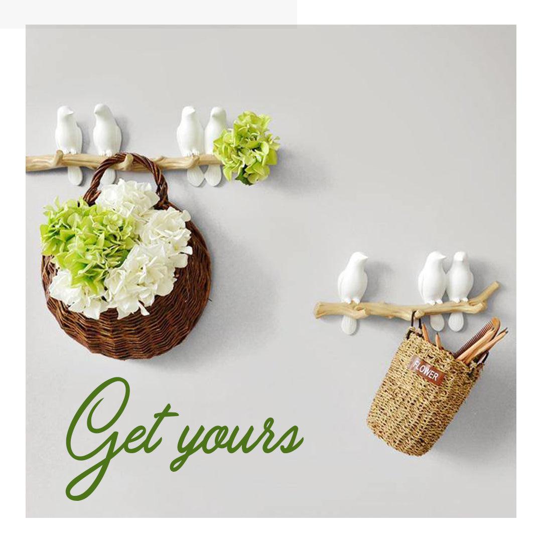 BirdSong – Melodische Vogel Wandhaken | Platzsparend | Dekorative Aufbewahrung | Wanddeko