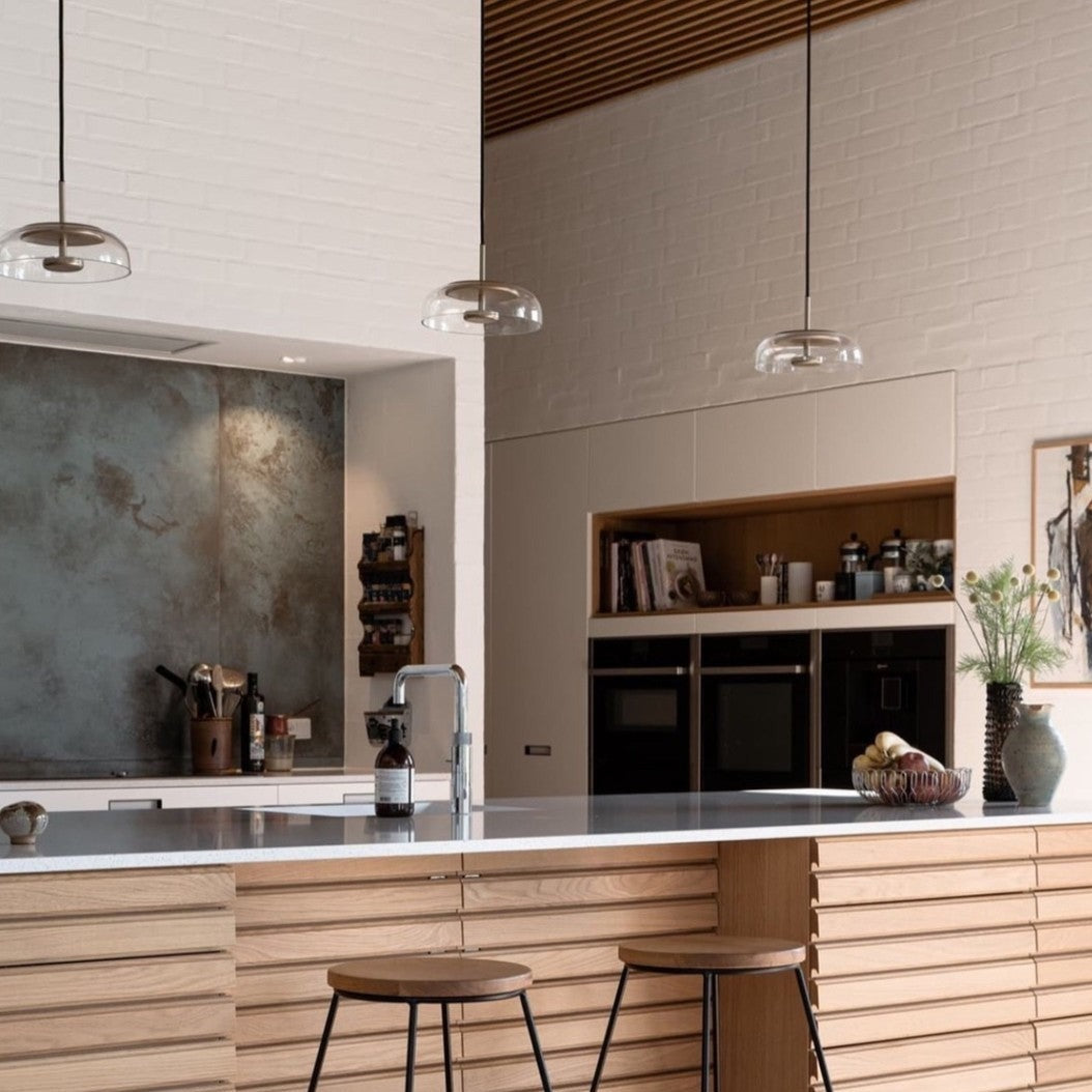 LunaVibe Messing Pendelleuchte | Moderne Hängelampe | Dimmbares Licht | Zeitloses Design