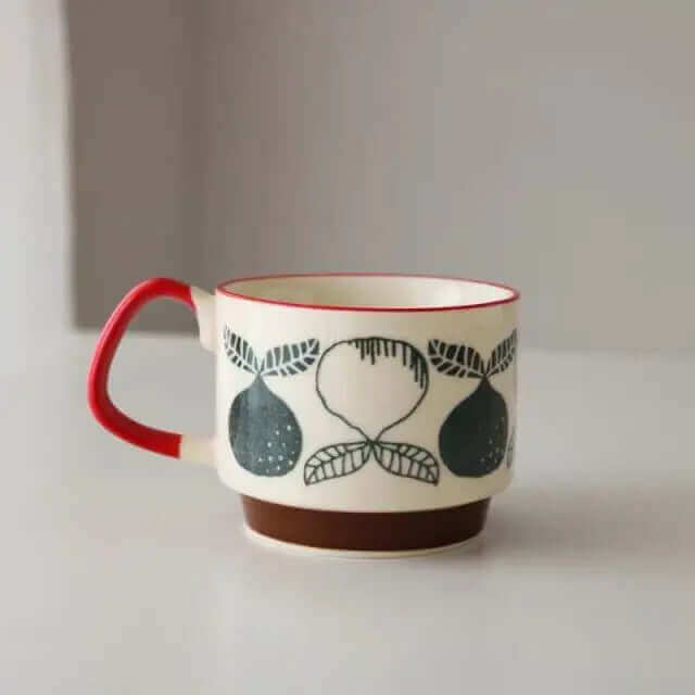 CeramiRetro Cerami Kaffeetassen – Vintage-Design | Hochwertige Keramik | 8 elegante Muster | Stilvolle Geschenkidee