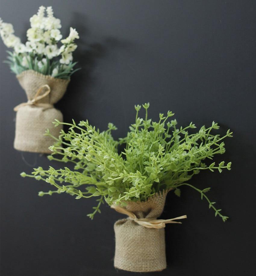 MagnaBloom Kompakte Magnetpflanzen | Dekorative Kunstpflanzen | Weiß, Lavendel & Foliage | Wand- und Kühlschrankdeko