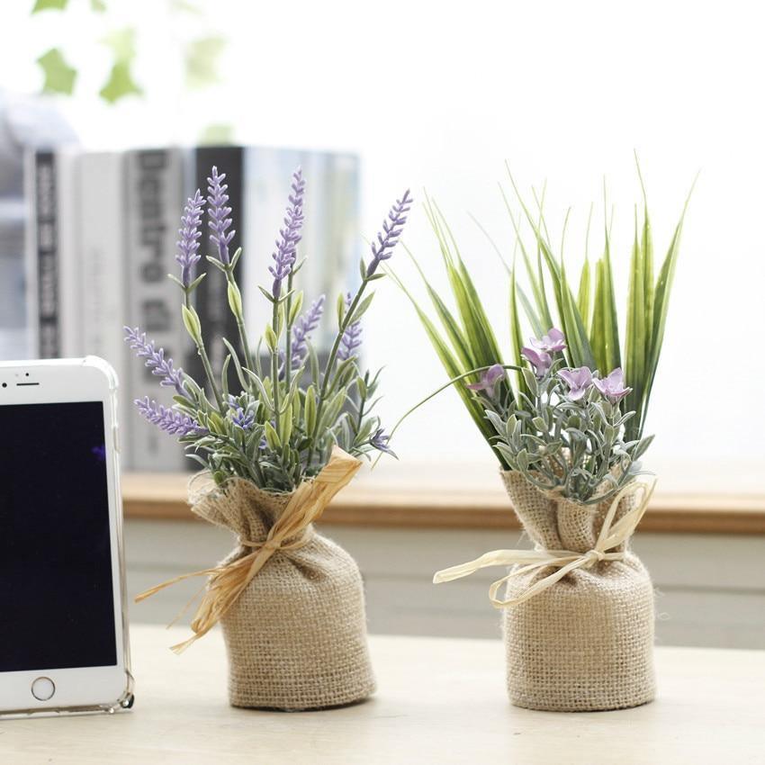 MagnaBloom Kompakte Magnetpflanzen | Dekorative Kunstpflanzen | Weiß, Lavendel & Foliage | Wand- und Kühlschrankdeko