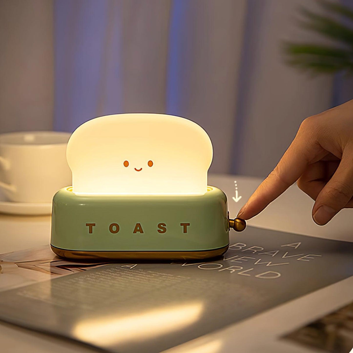 ToastaLux Toaster Design LED Tischlampe | Kabellos | Eingebaute Batterie | Perfekte Deko