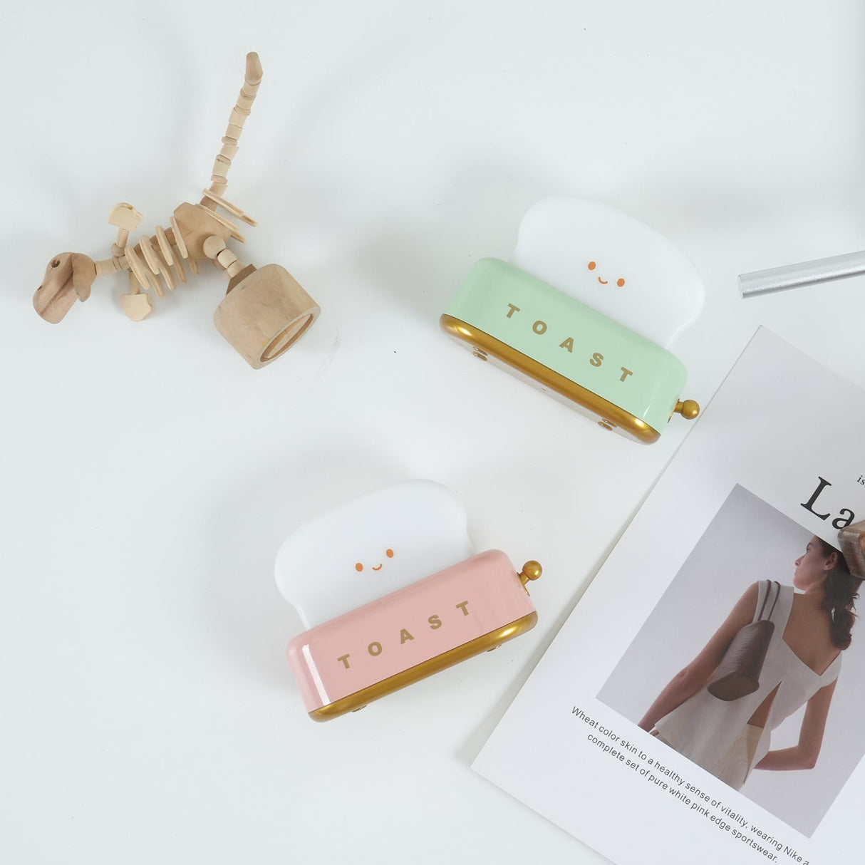 ToastaLux Toaster Design LED Tischlampe | Kabellos | Eingebaute Batterie | Perfekte Deko