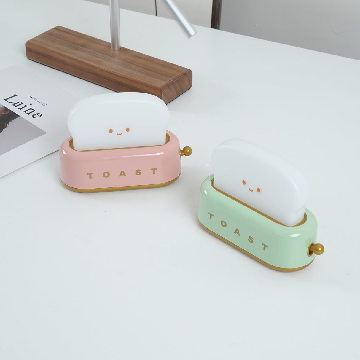 ToastaLux Toaster Design LED Tischlampe | Kabellos | Eingebaute Batterie | Perfekte Deko