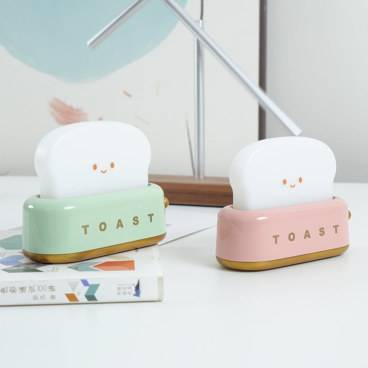 ToastaLux Toaster Design LED Tischlampe | Kabellos | Eingebaute Batterie | Perfekte Deko