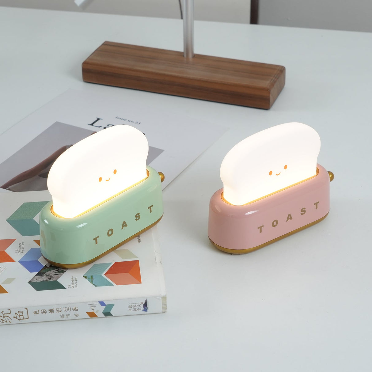 ToastaLux Toaster Design LED Tischlampe | Kabellos | Eingebaute Batterie | Perfekte Deko