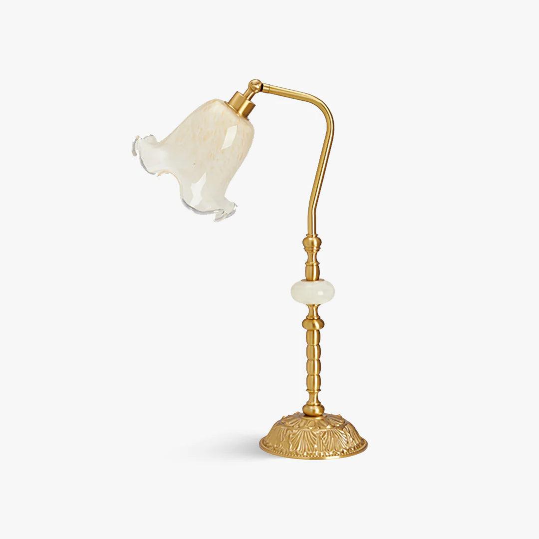 Brassence Elegante Messing Tischlampe | Tulpenform | Dimmbar | Arbeits- & Dekolicht | Stilvolle Beleuchtung für Zuhause