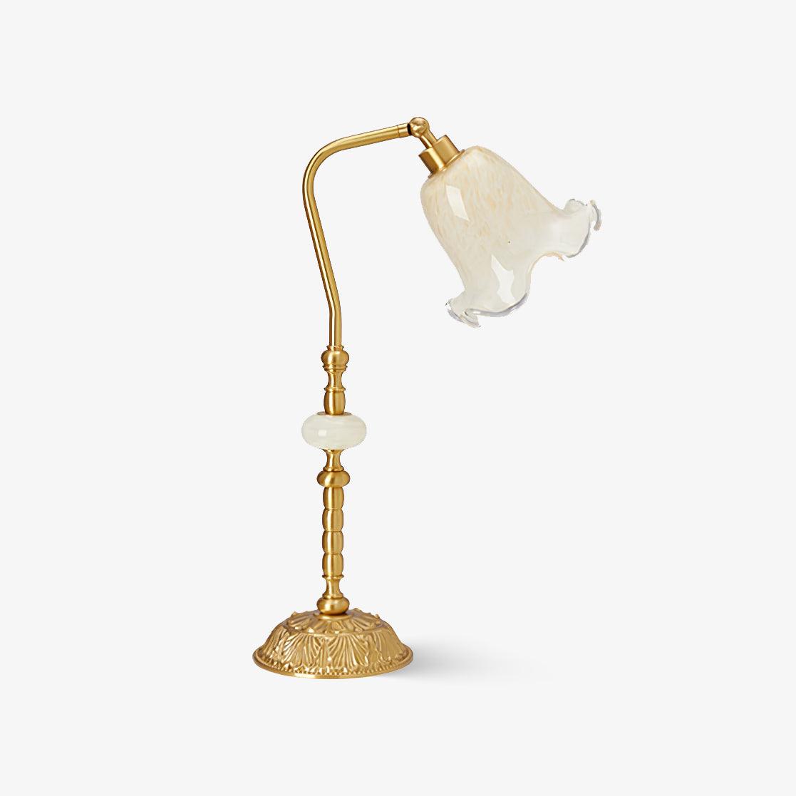 Brassence Elegante Messing Tischlampe | Tulpenform | Dimmbar | Arbeits- & Dekolicht | Stilvolle Beleuchtung für Zuhause