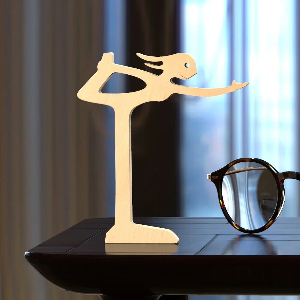 WoodPaw Nordische Hundeskulptur aus Holz | Handgefertigte Tierfigur | Minimalistische Dekoration | Zeitloses Design