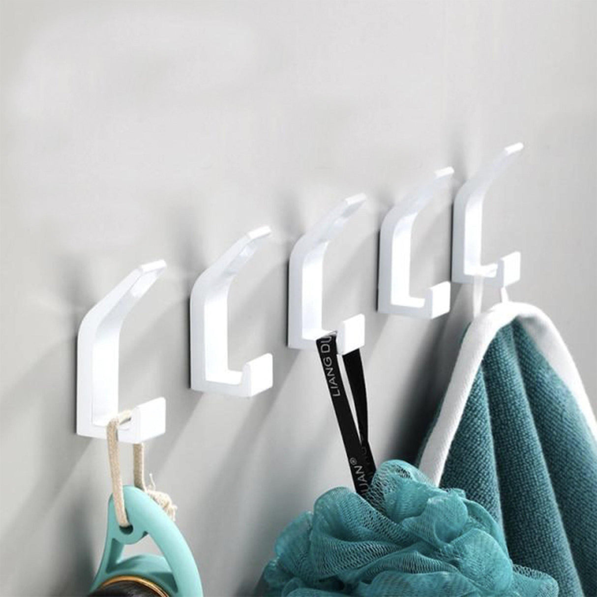 GripEase Wandaufhänger ohne Bohren | Starke Klebehalterung | Platzsparend | Schwarz & Weiß