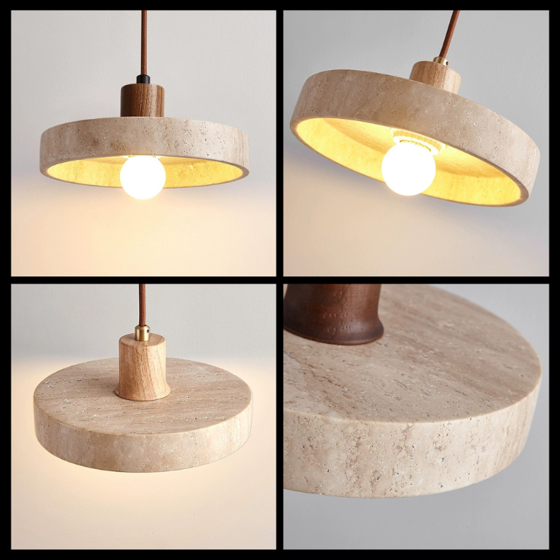 StoneLoom Vintage Wabi Sabi Pendelleuchte | Handgefertigtes Design | Natürliche Materialien | Innenbeleuchtung