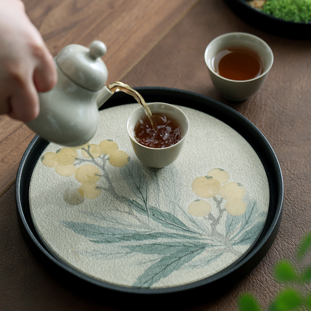 TeaHaven Chinesisches Teetablett | Traditionelles Design | Hochwertiges Material | Perfekt für Teezeremonien