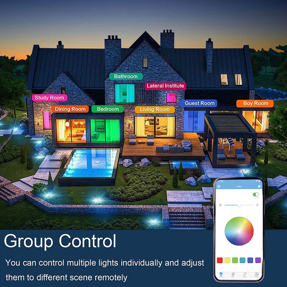 LunaLume Intelligente Moderne RGB-Deckenleuchte | Farbwechsel | Smart-App-Steuerung | Energieeffizient