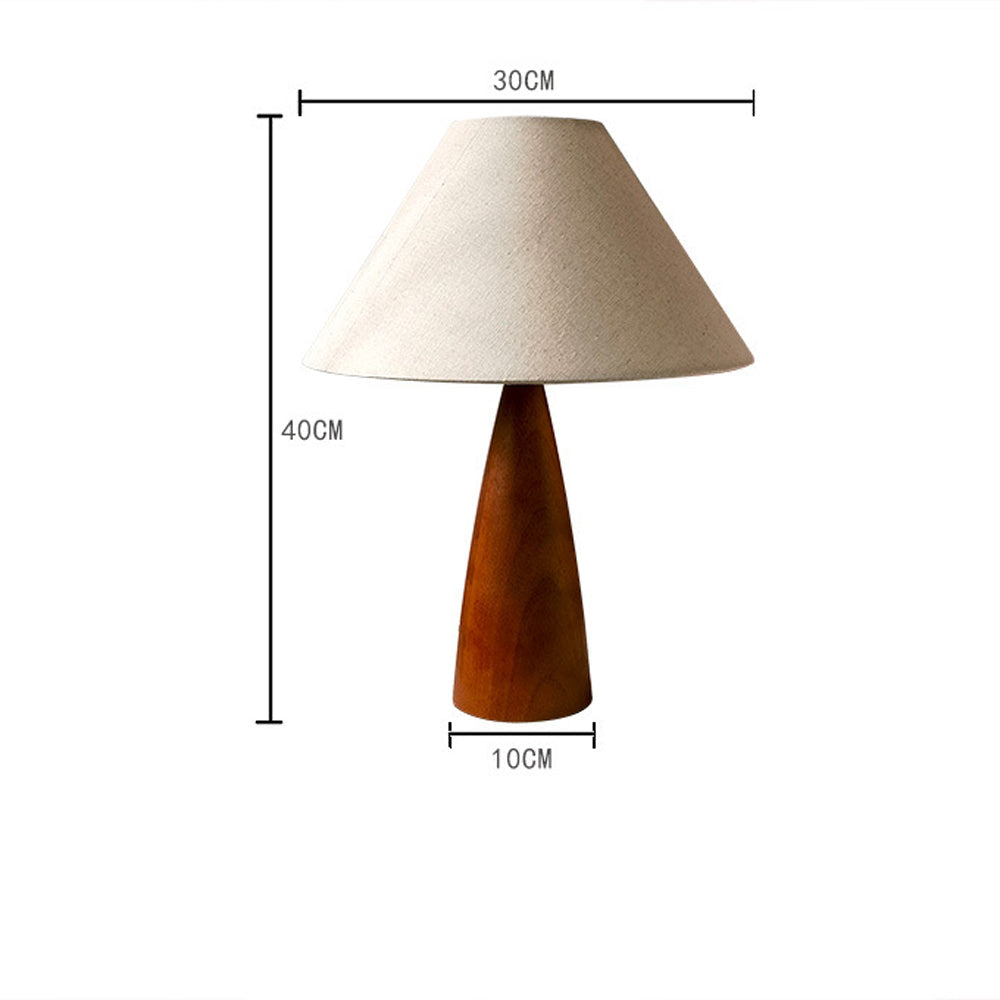 OakAura Jahrhundertstil Tischlampe aus Massivholz | Retro-Design | Elegante Beleuchtung | Zeitlose Deko