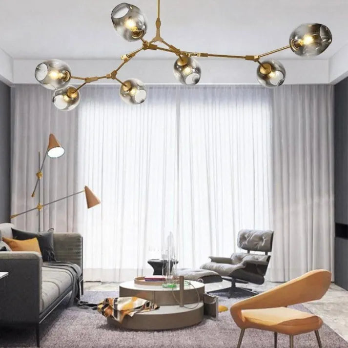 BubbleSphere Sputnik Kronleuchter mit Glaskugeln | Modernes Design | Luxuriöse Beleuchtung für Wohn- & Esszimmer