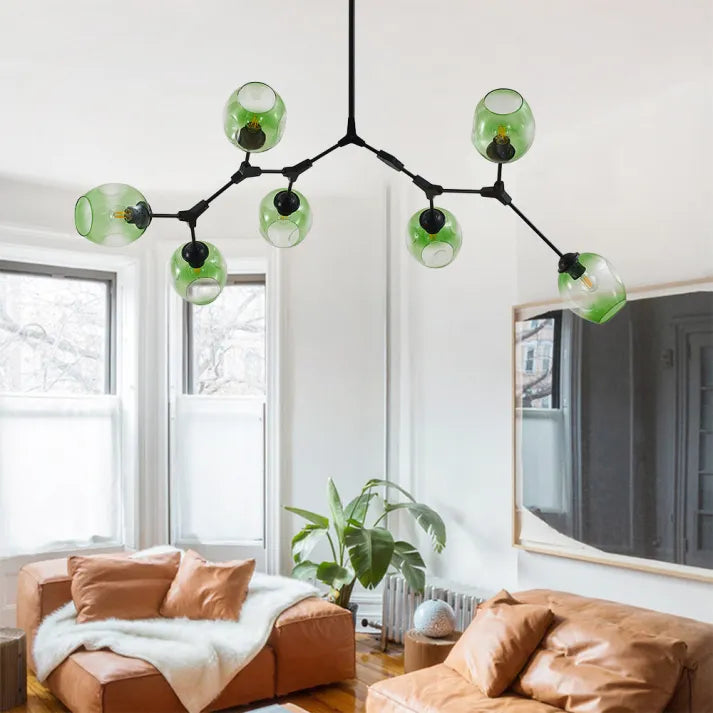 BubbleSphere Sputnik Kronleuchter mit Glaskugeln | Modernes Design | Luxuriöse Beleuchtung für Wohn- & Esszimmer