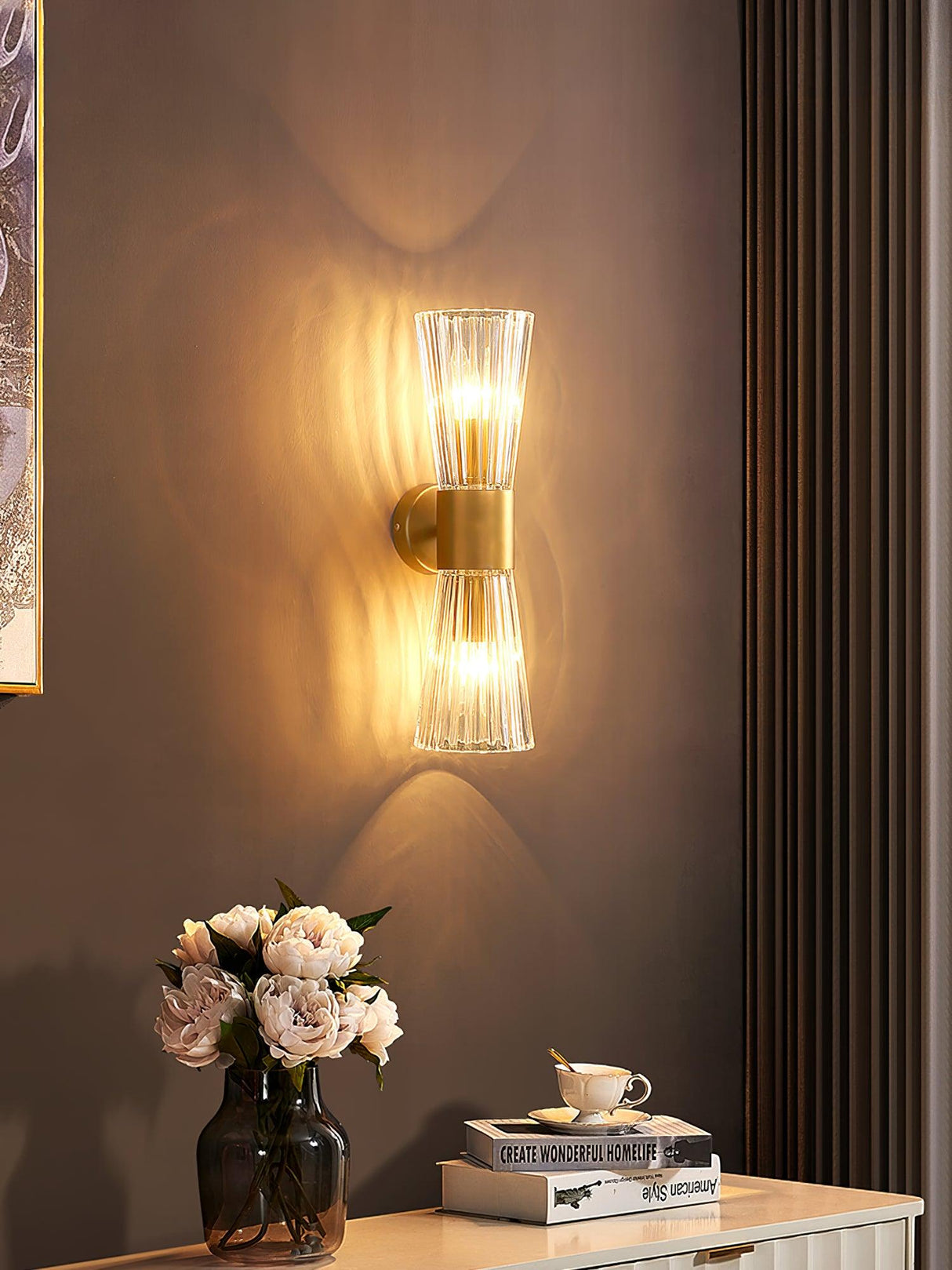 Aureon Gold Wandleuchte | Modernes Design | Elegante LED Wandlampe | Dekorative Beleuchtung