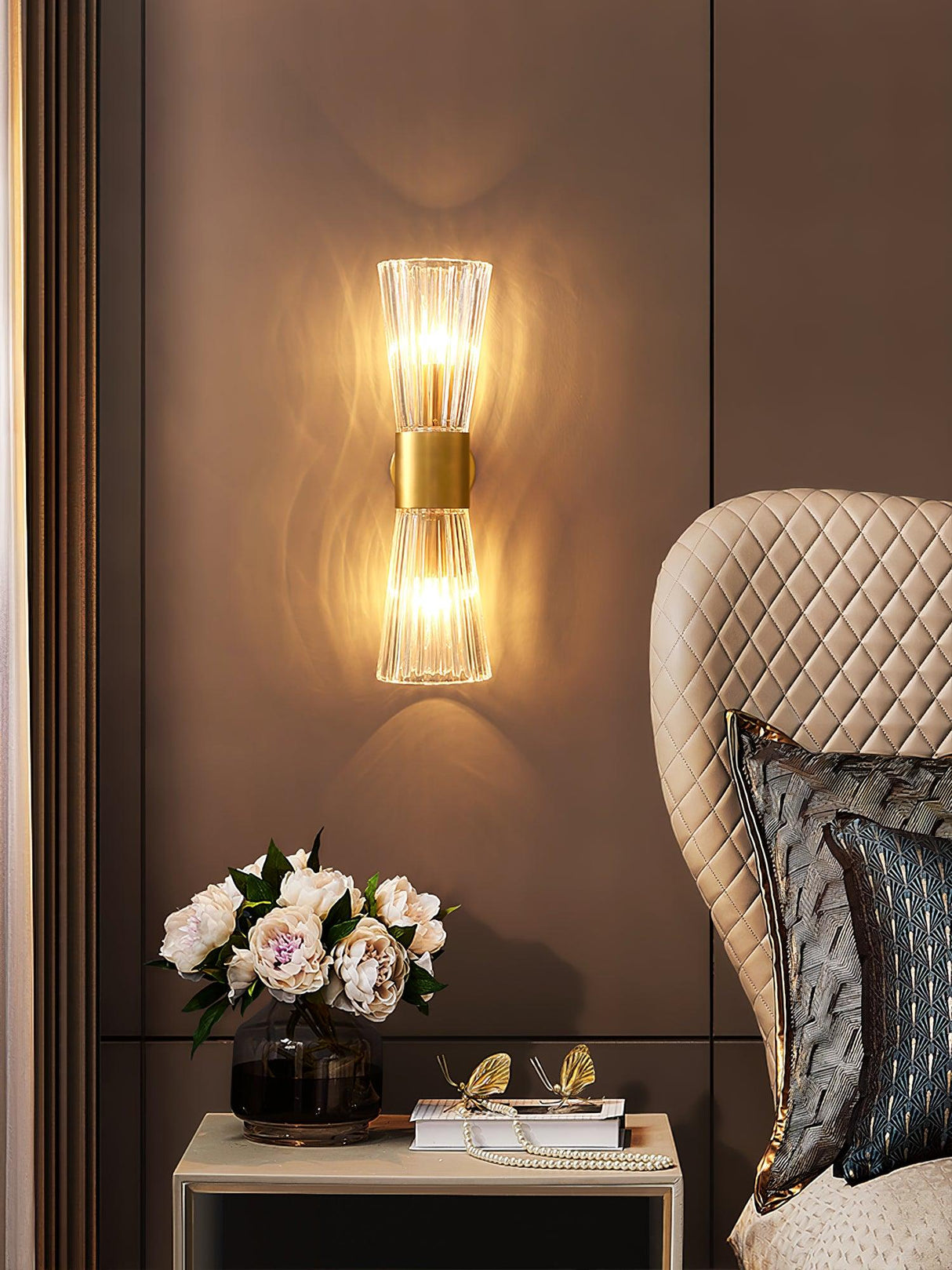 Aureon Gold Wandleuchte | Modernes Design | Elegante LED Wandlampe | Dekorative Beleuchtung