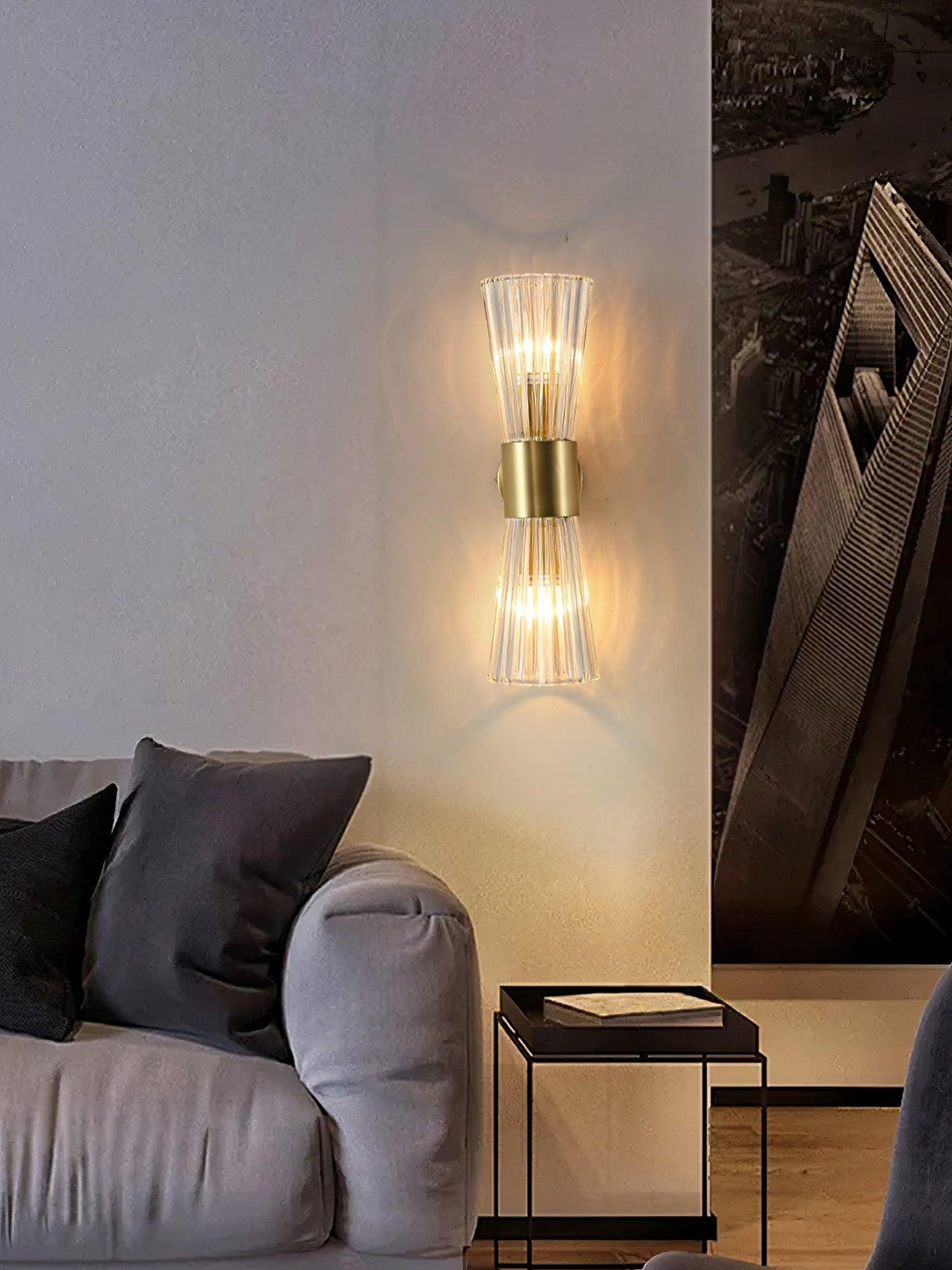 Aureon Gold Wandleuchte | Modernes Design | Elegante LED Wandlampe | Dekorative Beleuchtung