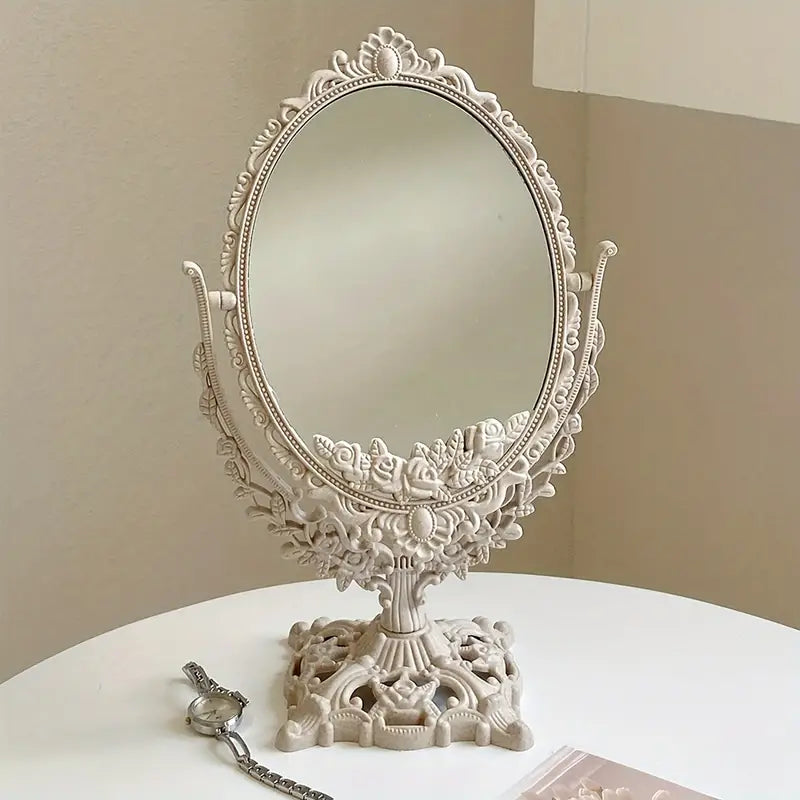 EternaMirror Vintage Schminkspiegel | Zeitloses Design | Eleganter Standspiegel für Ihr Zuhause
