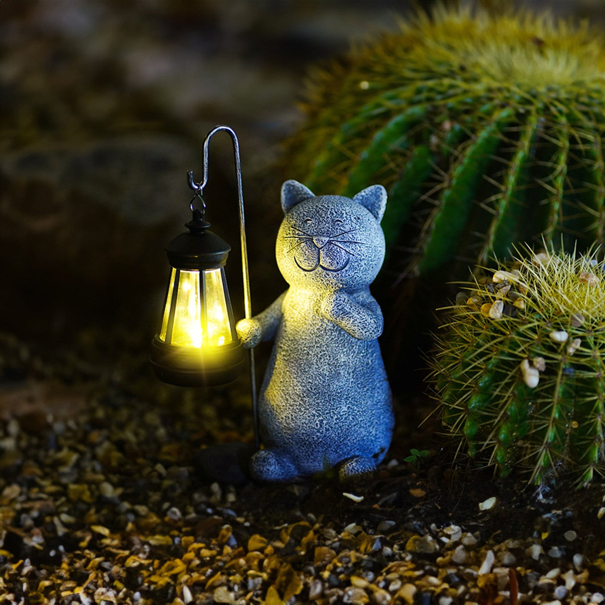 GoldLuxe Leuchtende Katzenfigur | LED-Deko-Licht | Elegante Katzenlampe für Zuhause