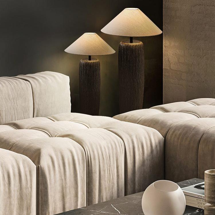 RusticAura Stehlampe aus erodiertem Holz | Natürlicher Stil | Perfekt für Wohnzimmer & Schlafzimmer | LED-kompatibel