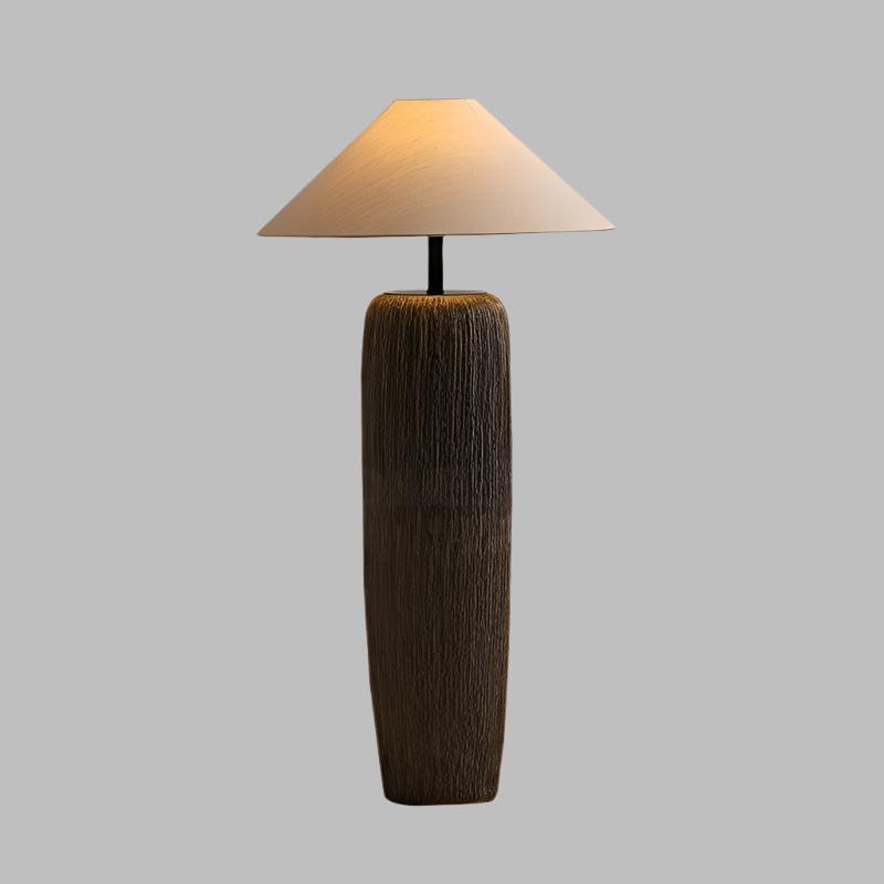 RusticAura Stehlampe aus erodiertem Holz | Natürlicher Stil | Perfekt für Wohnzimmer & Schlafzimmer | LED-kompatibel