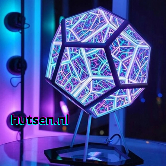 InfinityLoom Dodekaeder Farbkunstlicht | Unendliches LED-Stimmungslicht | Modernes Design | Dekorativ