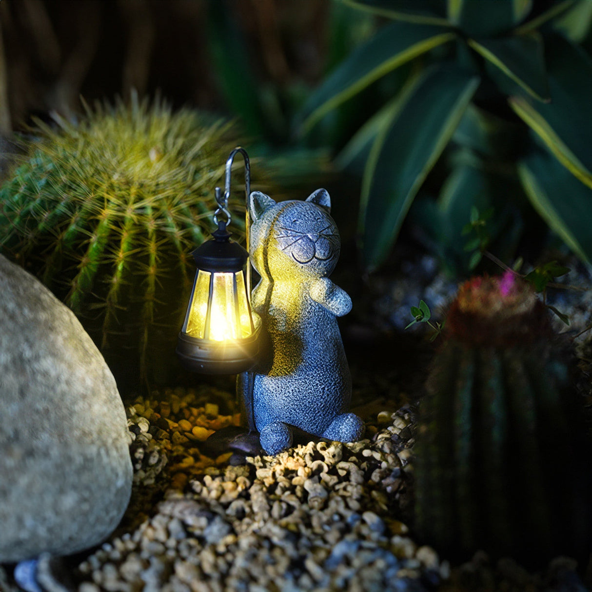 GoldLuxe Leuchtende Katzenfigur | LED-Deko-Licht | Elegante Katzenlampe für Zuhause