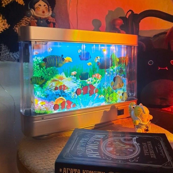 OceanVibe Retro Design Aquarium Lampe | LED Stimmungslicht | Dekorative Beleuchtung