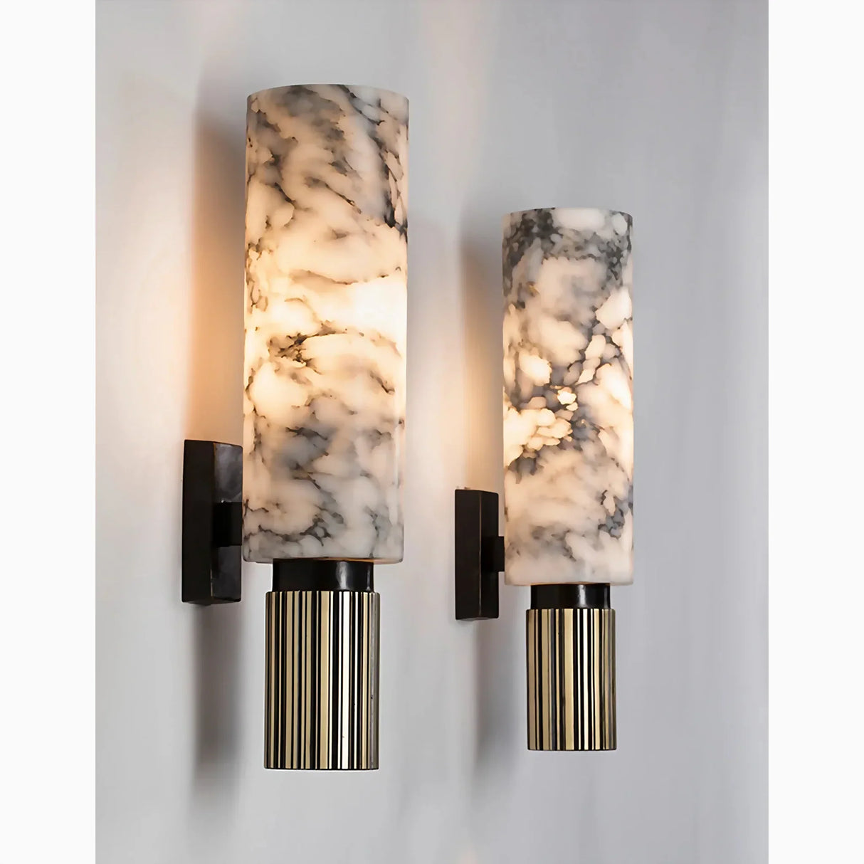 Lumineux Marmor Wandlampe | Elegante Wandleuchte | Stimmungslicht | Dekorative Wandbeleuchtung für Wohnzimmer und Flur